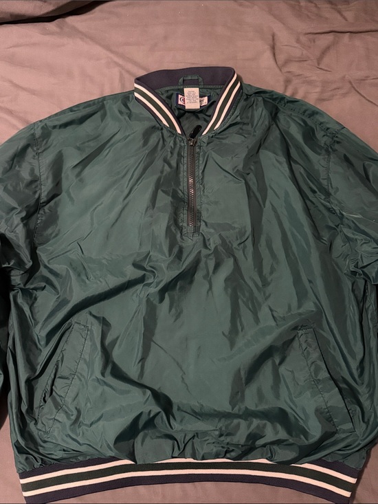 Croft & Barrow Other - Vintage Men's Turquoise Pullover Quarter Zip Windbreaker